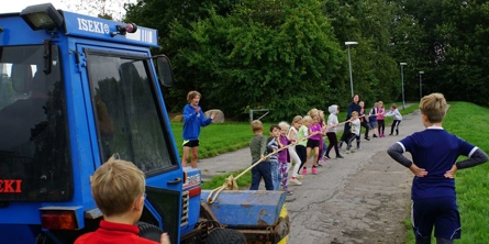 Tovtrækning mod en fejemaskine
